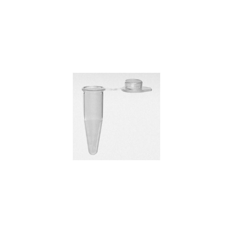 PCR microcentrifuge tube PP, 0,2ml, attached flat  & frosted cap, transparent, pcr ready, RCF 20.000g, autocl. CE/IVD