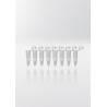 probówki PCR microcentrifuge tube PP, 0,2ml, 8-strips, individually attached flat & transparent caps, CE/IVD
